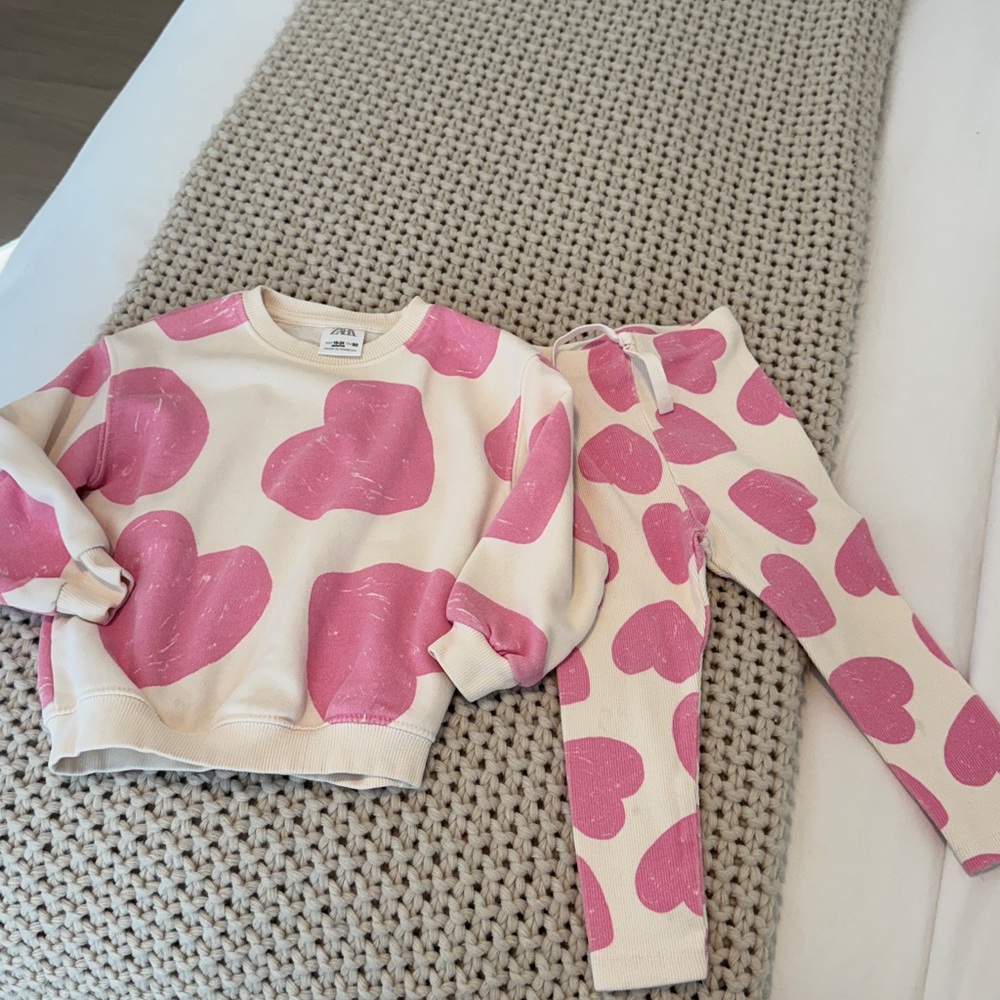 ZARA Toddler Set Sweatshirt and Ribbed Leggings